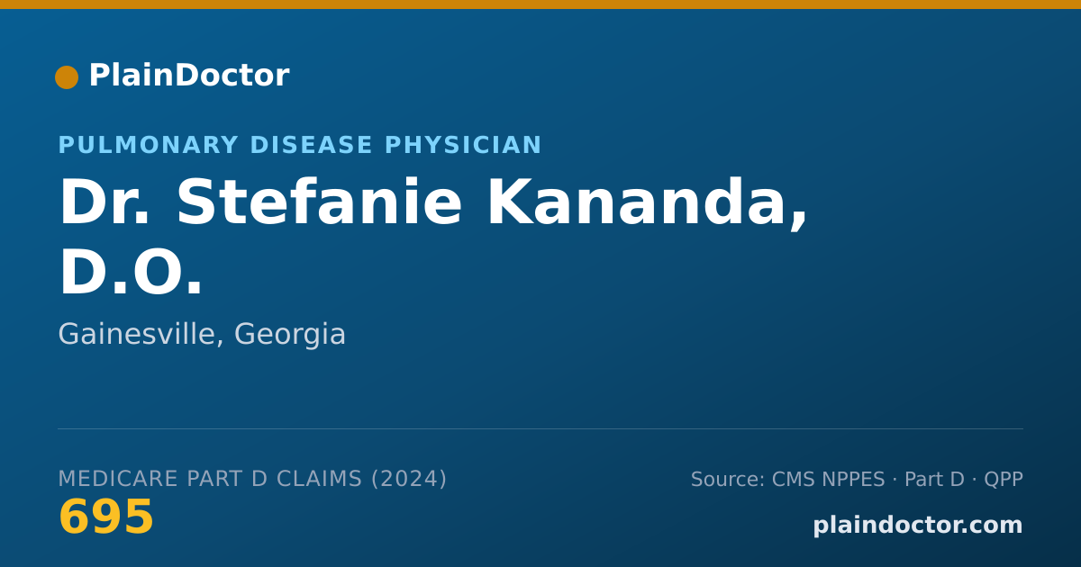 Shareable card for Stefanie Kananda, D.O. - Pulmonary Disease Physician, Gainesville, GA