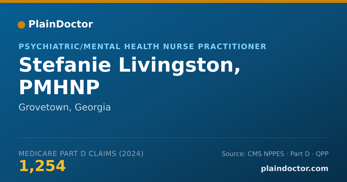 Shareable card for Stefanie Livingston, PMHNP - Psychiatric/Mental Health Nurse Practitioner, Grovetown, GA