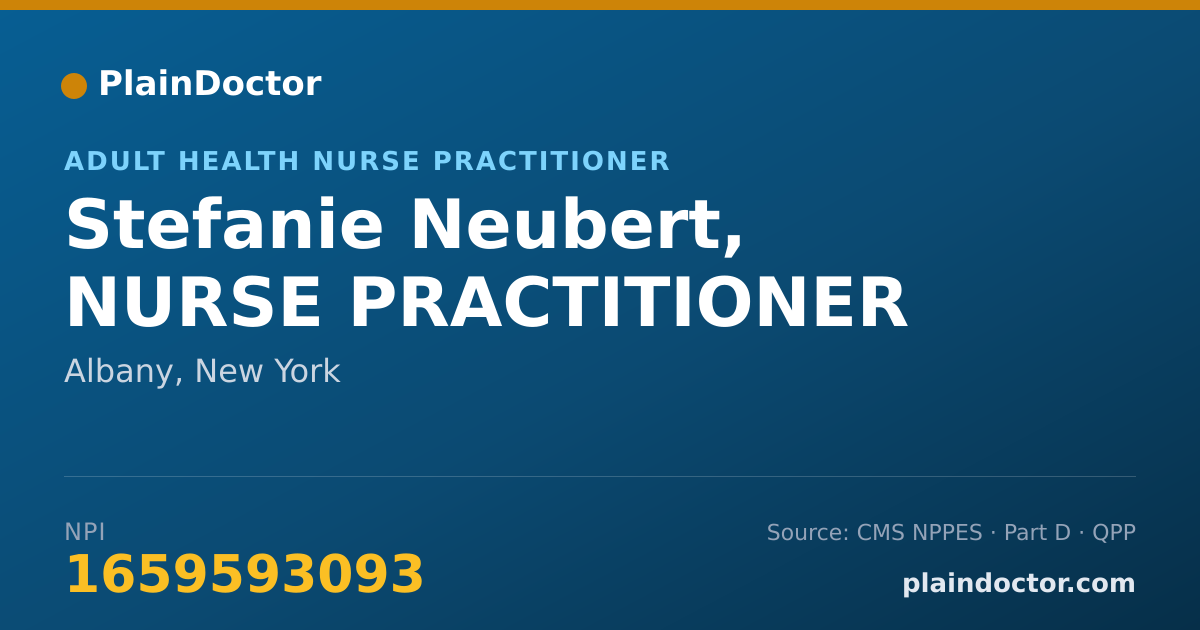 Shareable card for Stefanie Neubert, NURSE PRACTITIONER - Adult Health Nurse Practitioner, Albany, NY