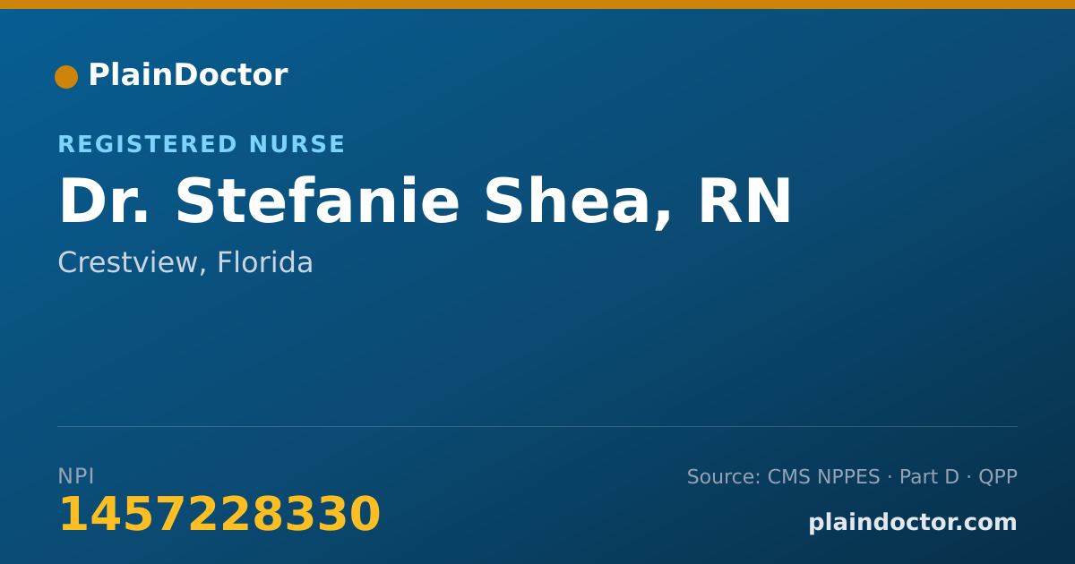 Shareable card for Stefanie Shea, RN - Registered Nurse, Crestview, FL