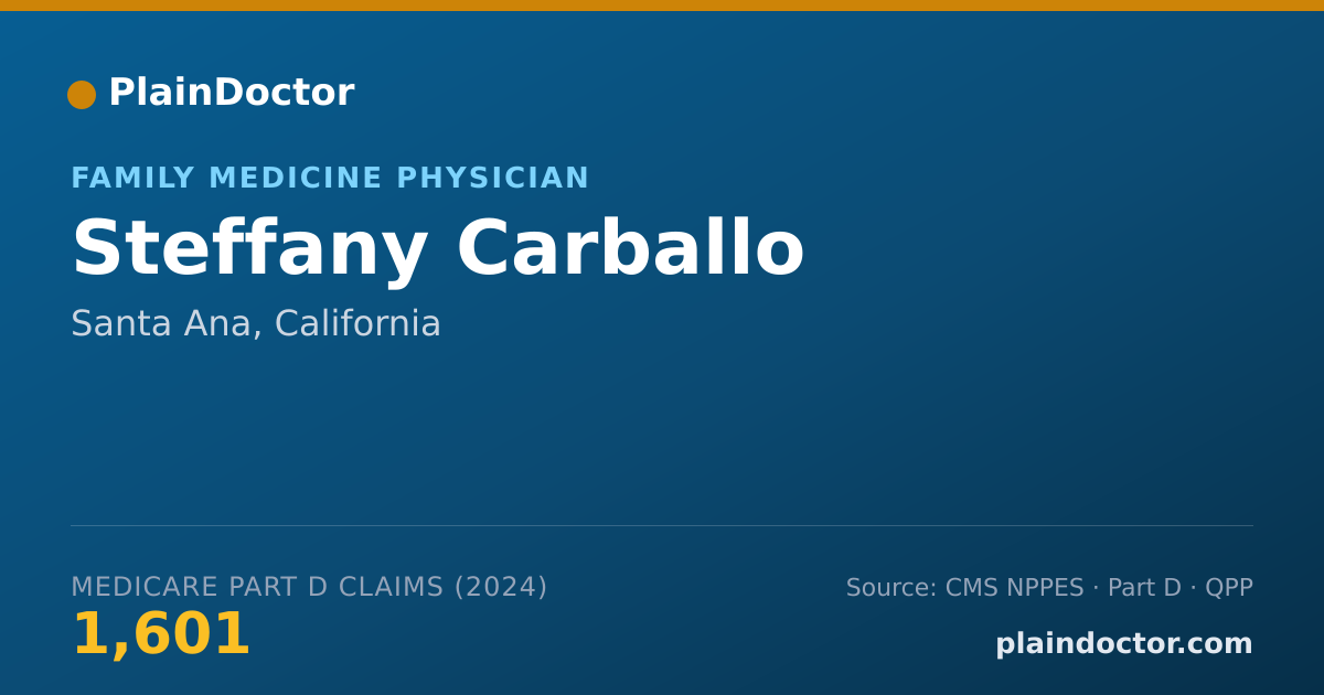 Shareable card for Steffany Carballo - Family Medicine Physician, Santa Ana, CA