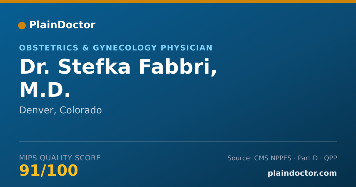 Shareable card for Stefka Fabbri, M.D. - Obstetrics & Gynecology Physician, Denver, CO