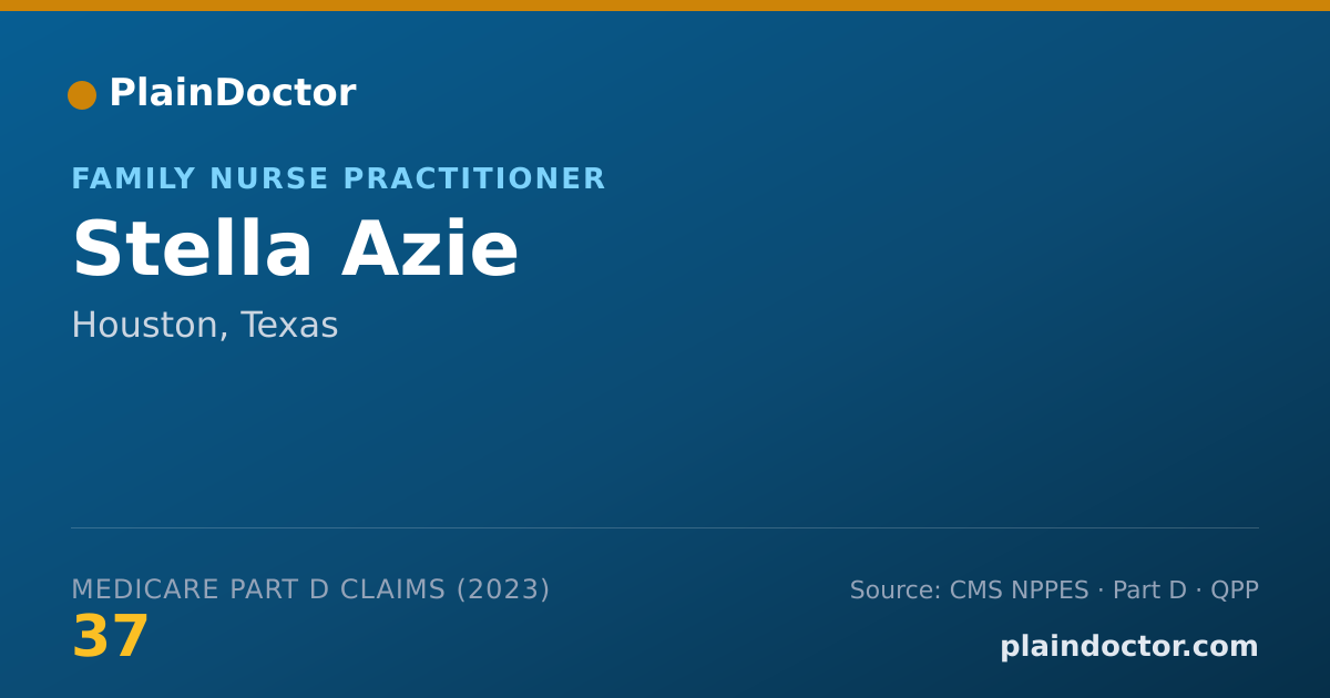 Shareable card for Stella Azie - Family Nurse Practitioner, Houston, TX