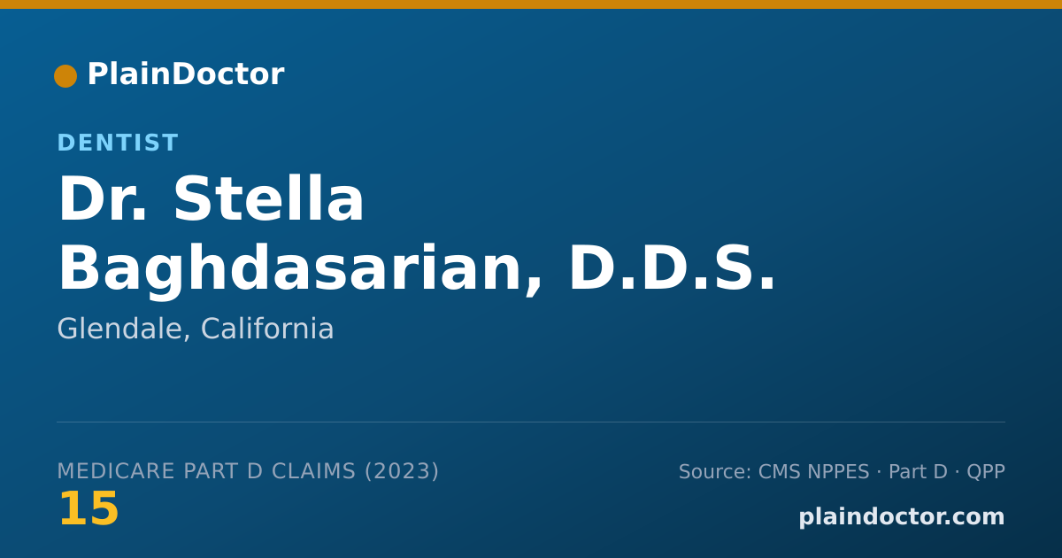 Shareable card for Stella Baghdasarian, D.D.S. - Dentist, Glendale, CA