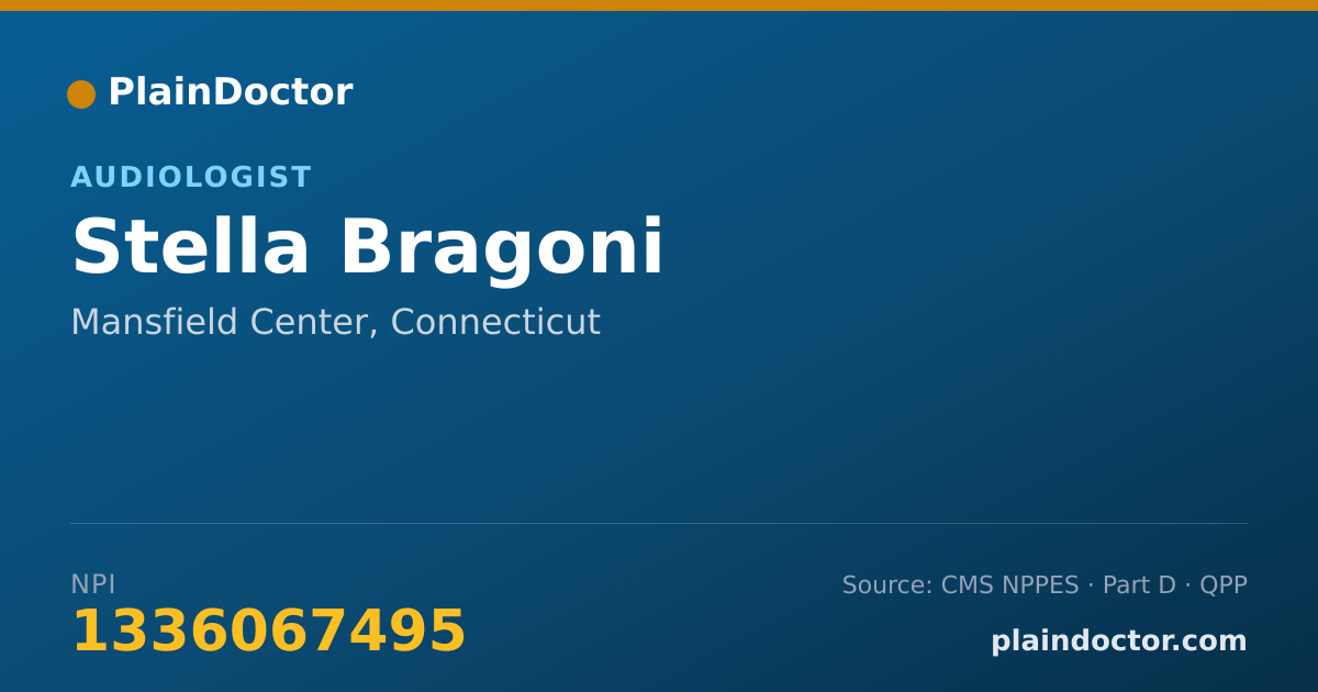 Shareable card for Stella Bragoni - Audiologist, Mansfield Center, CT