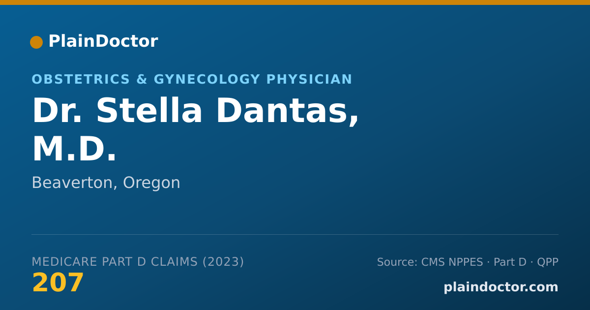 Shareable card for Stella Dantas, M.D. - Obstetrics & Gynecology Physician, Beaverton, OR