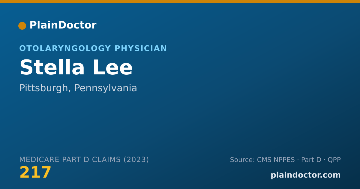Shareable card for Stella Lee - Otolaryngology Physician, Pittsburgh, PA