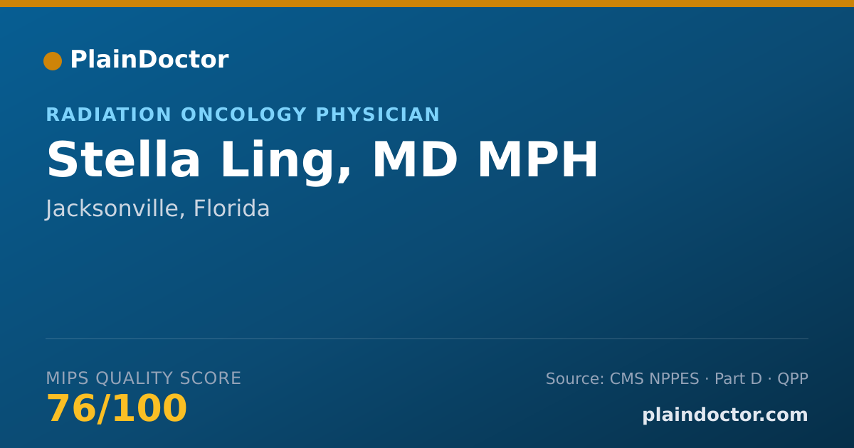Shareable card for Stella Ling, MD MPH - Radiation Oncology Physician, Jacksonville, FL