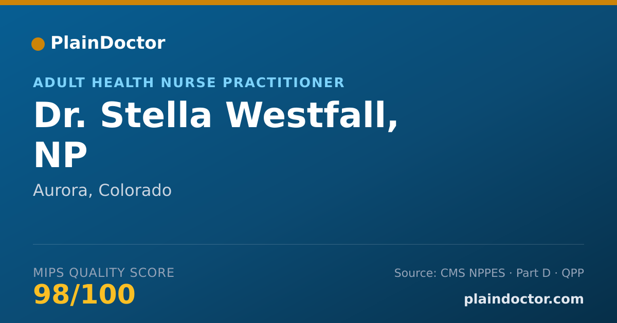 Shareable card for Stella Westfall, NP - Adult Health Nurse Practitioner, Aurora, CO