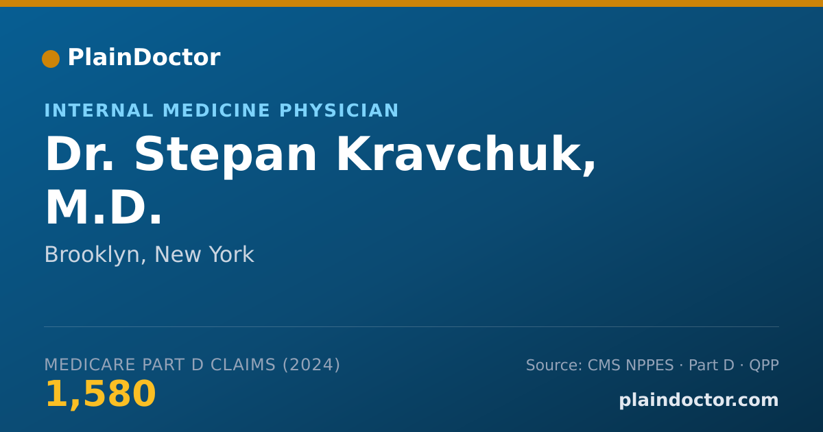 Shareable card for Stepan Kravchuk, M.D. - Internal Medicine Physician, Brooklyn, NY