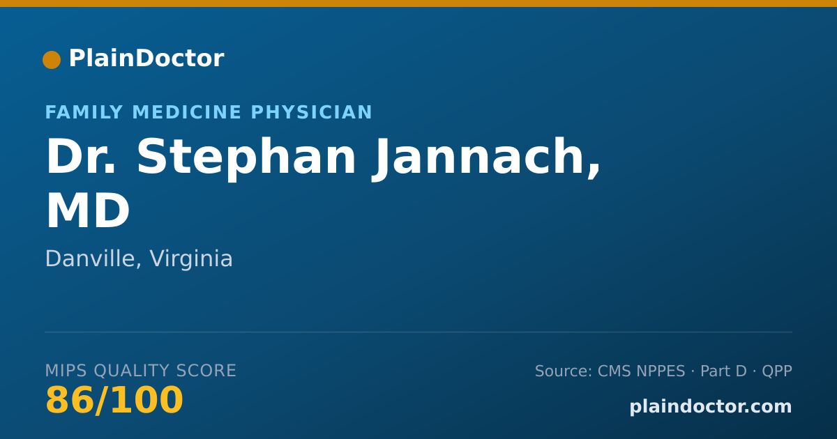 Shareable card for Stephan Jannach, MD - Family Medicine Physician, Danville, VA
