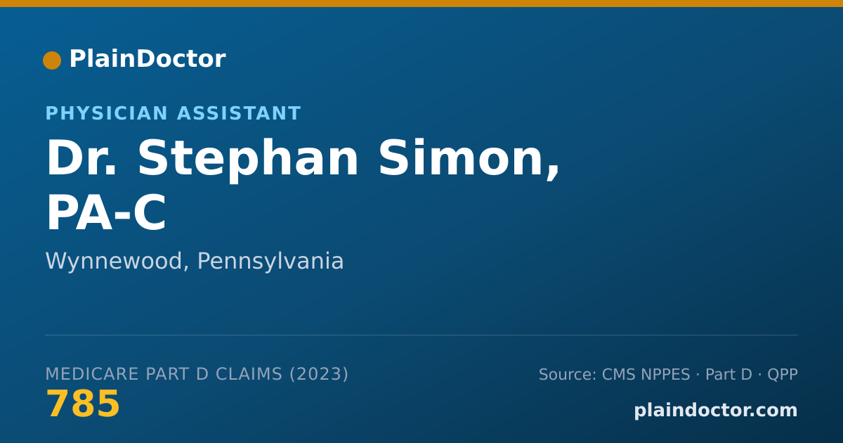 Shareable card for Stephan Simon, PA-C - Physician Assistant, Wynnewood, PA