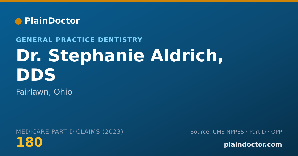 Shareable card for Stephanie Aldrich, DDS - General Practice Dentistry, Fairlawn, OH