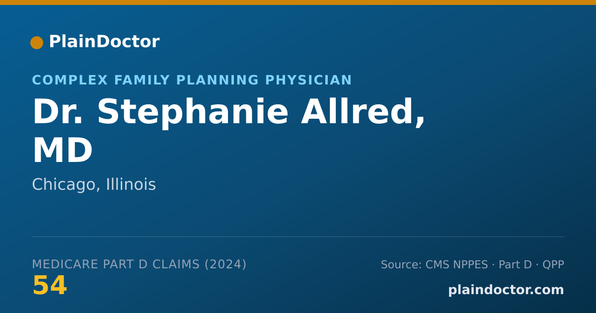 Shareable card for Stephanie Allred, MD - Complex Family Planning Physician, Chicago, IL
