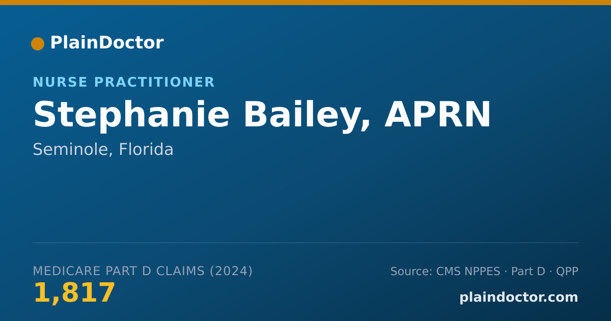 Shareable card for Stephanie Bailey, APRN - Nurse Practitioner, Seminole, FL