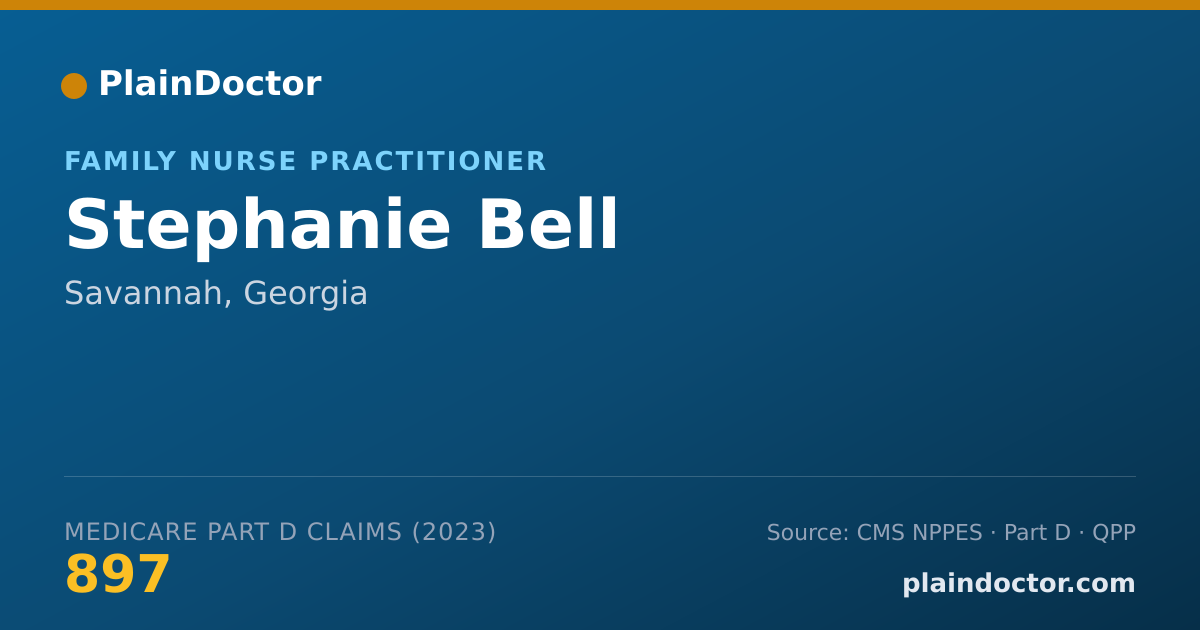 Shareable card for Stephanie Bell - Family Nurse Practitioner, Savannah, GA