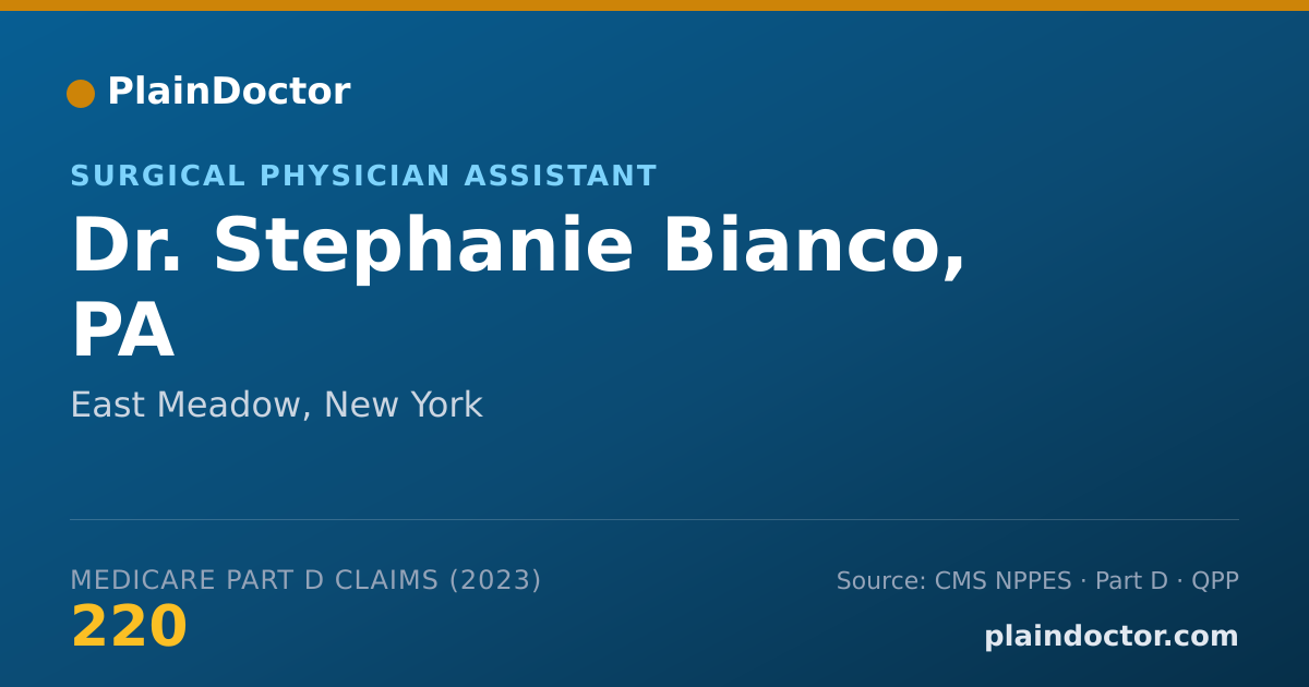 Shareable card for Stephanie Bianco, PA - Surgical Physician Assistant, East Meadow, NY