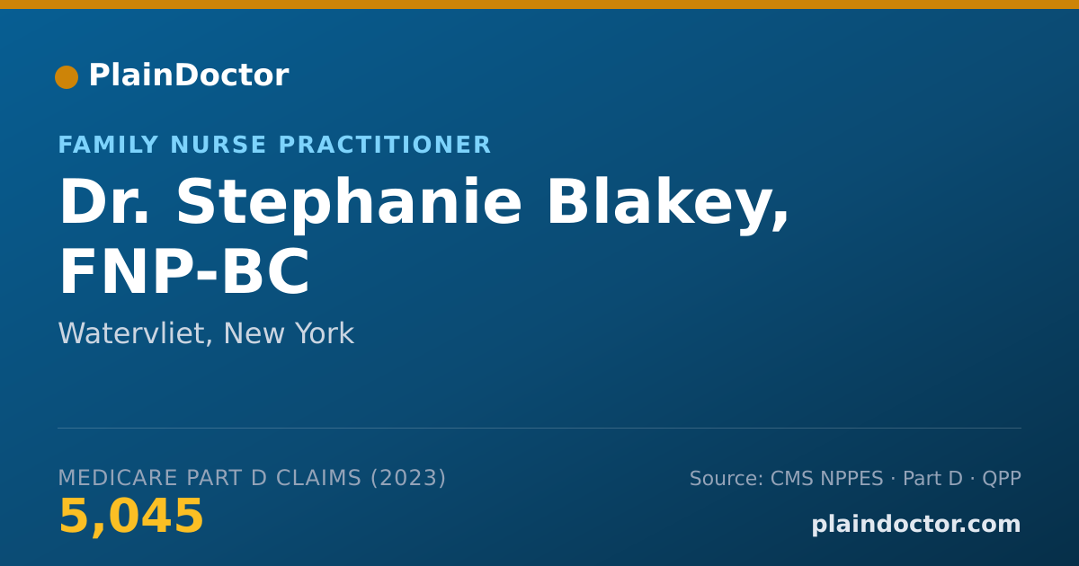 Shareable card for Stephanie Blakey, FNP-BC - Family Nurse Practitioner, Watervliet, NY