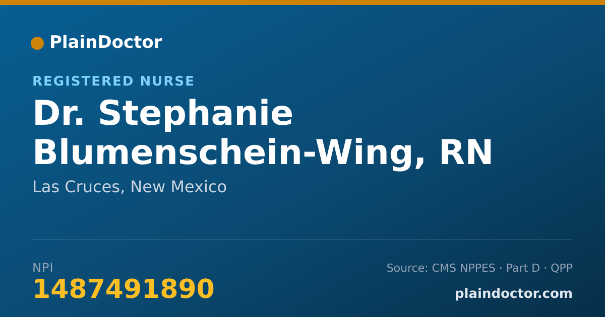 Shareable card for Stephanie Blumenschein-Wing, RN - Registered Nurse, Las Cruces, NM