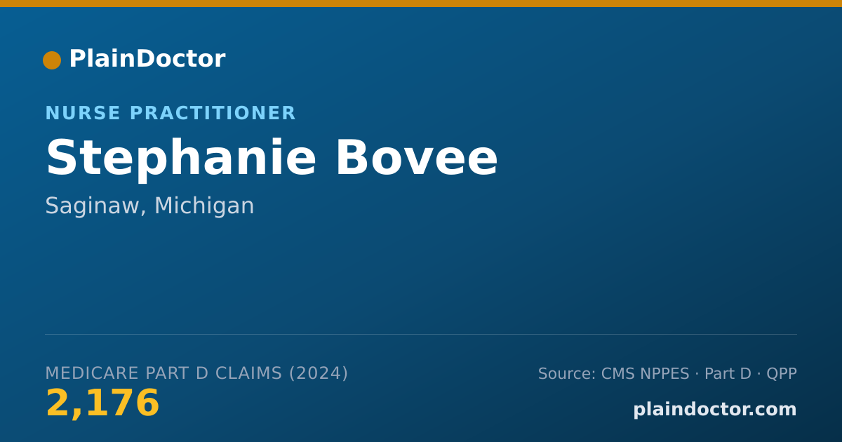 Shareable card for Stephanie Bovee - Nurse Practitioner, Saginaw, MI