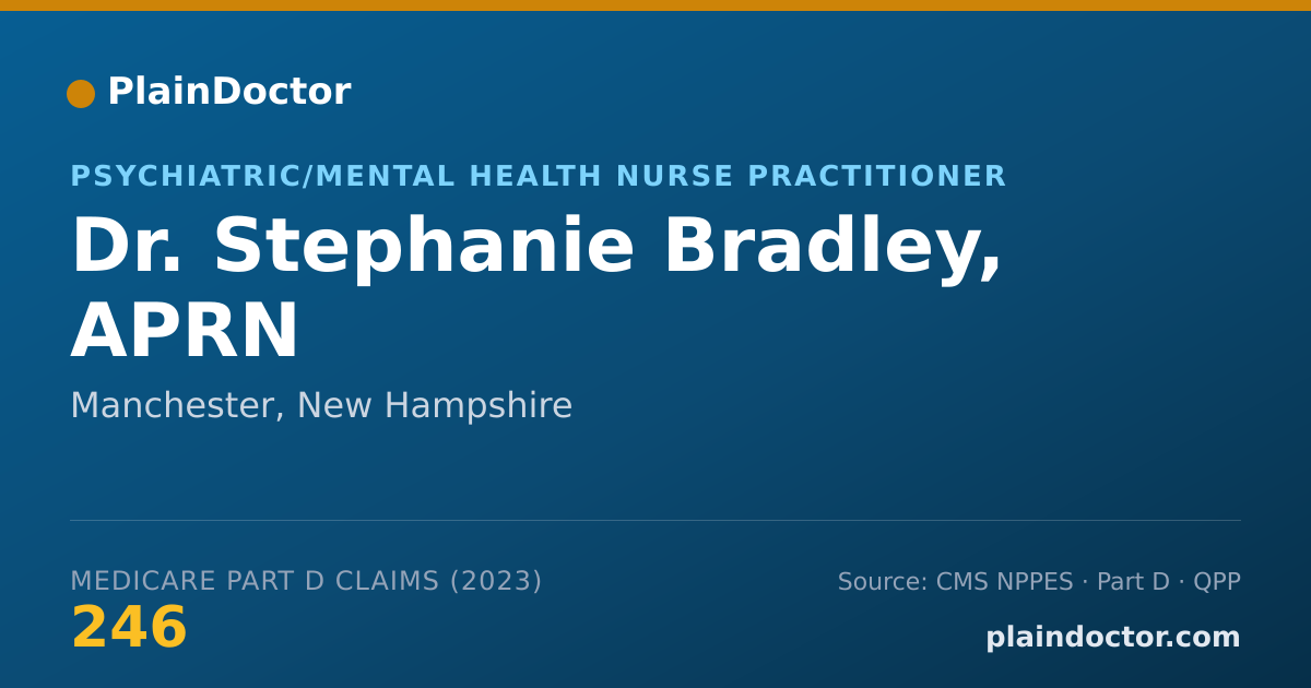 Shareable card for Stephanie Bradley, APRN - Psychiatric/Mental Health Nurse Practitioner, Manchester, NH