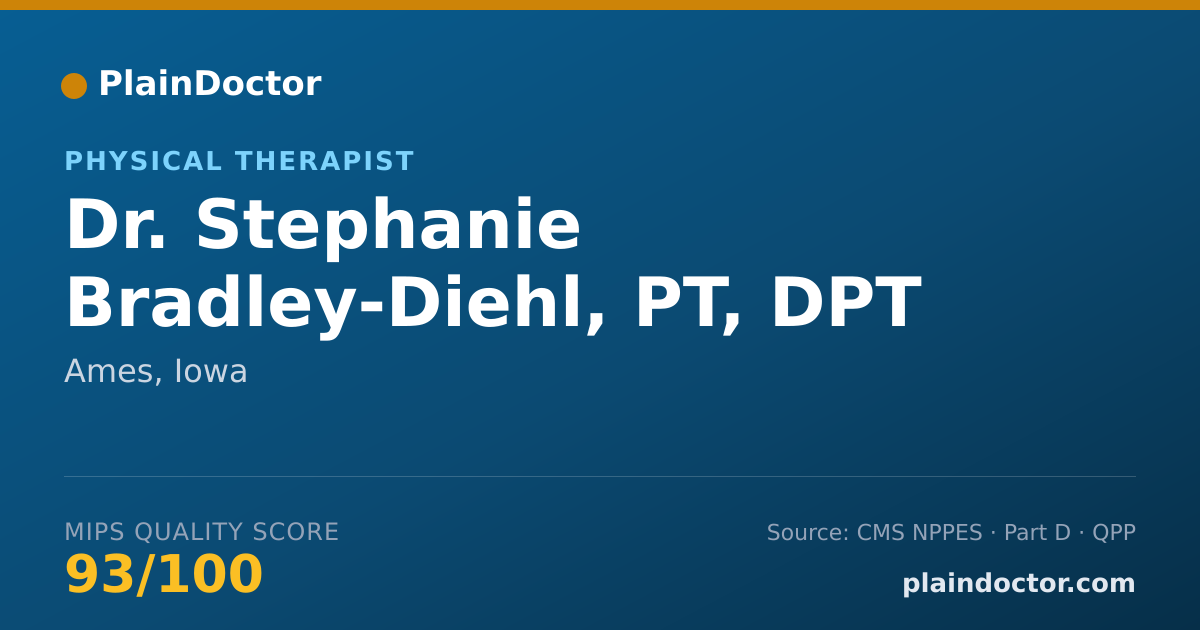 Shareable card for Stephanie Bradley-Diehl, PT, DPT - Physical Therapist, Ames, IA