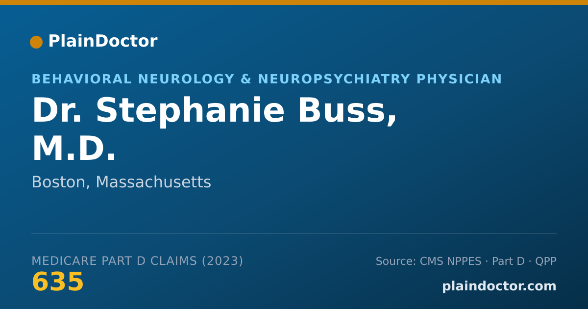 Shareable card for Stephanie Buss, M.D. - Behavioral Neurology & Neuropsychiatry Physician, Boston, MA