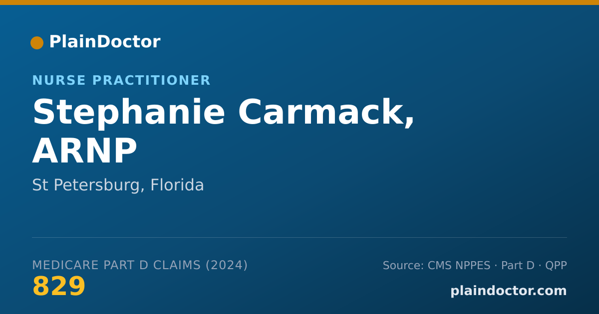 Shareable card for Stephanie Carmack, ARNP - Nurse Practitioner, St Petersburg, FL