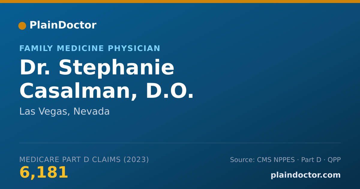 Shareable card for Stephanie Casalman, D.O. - Family Medicine Physician, Las Vegas, NV