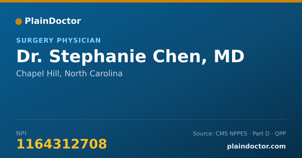 Shareable card for Stephanie Chen, MD - Surgery Physician, Chapel Hill, NC