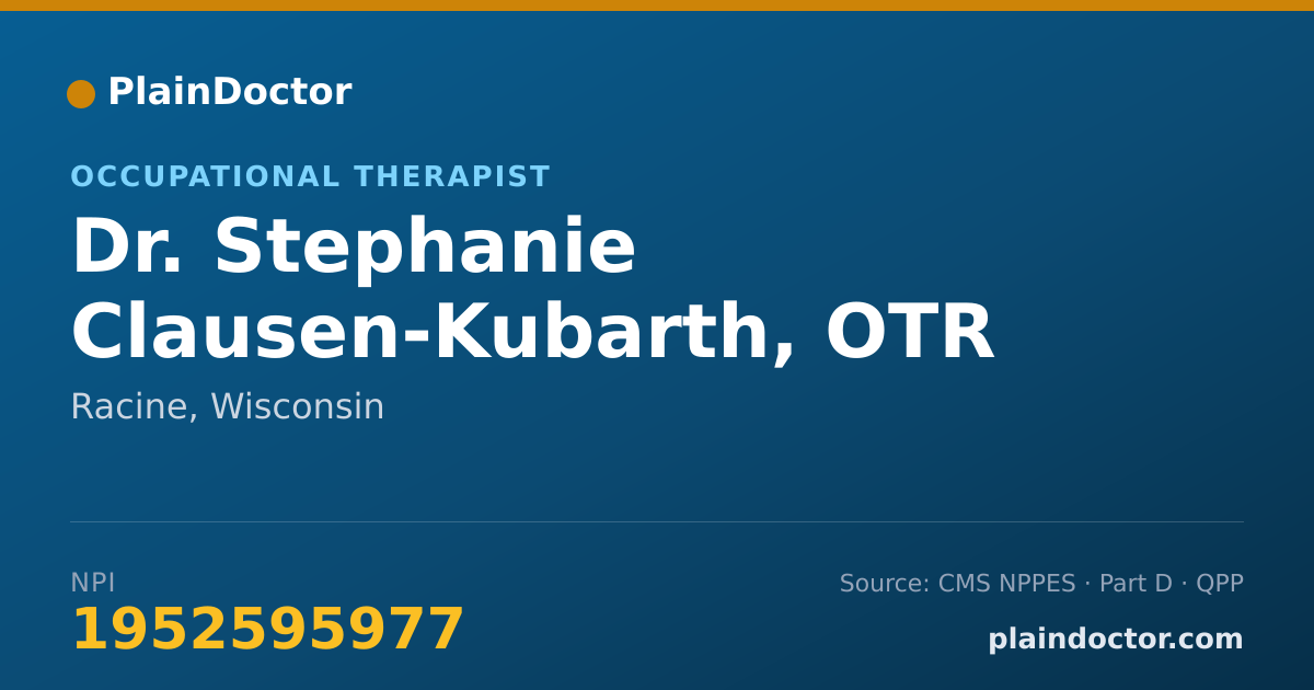 Shareable card for Stephanie Clausen-Kubarth, OTR - Occupational Therapist, Racine, WI