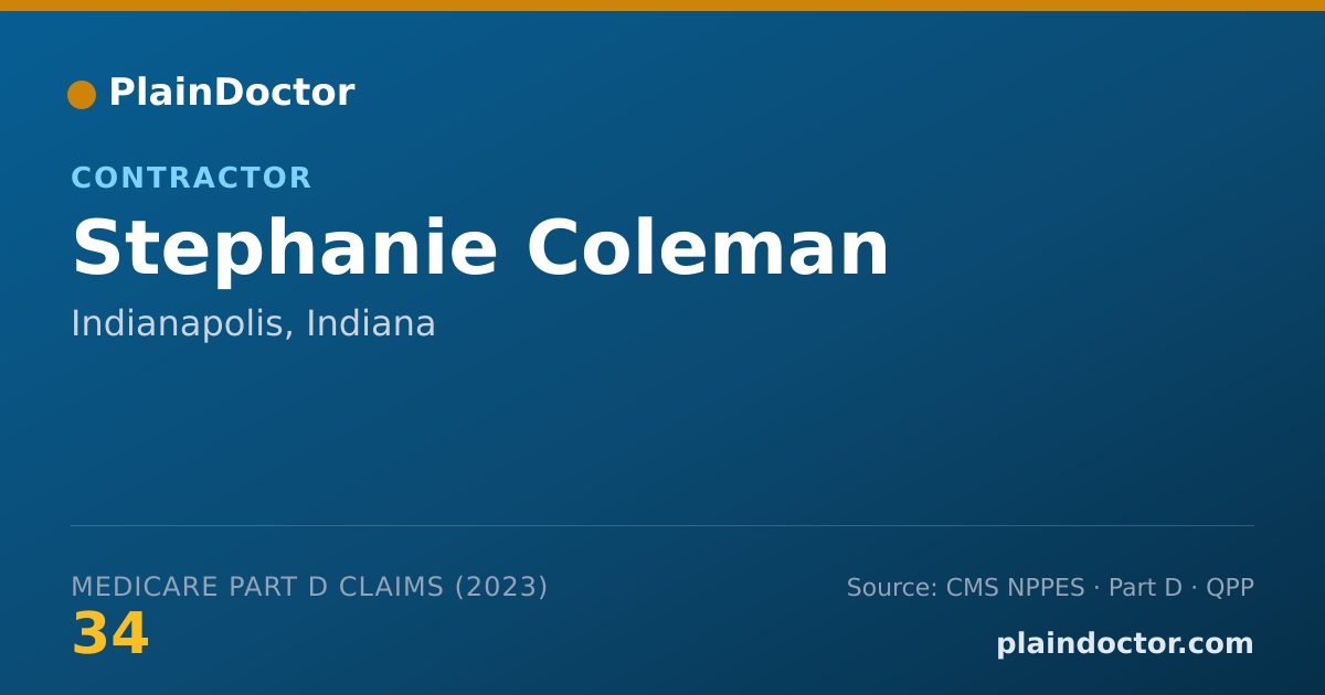 Shareable card for Stephanie Coleman - Contractor, Indianapolis, IN