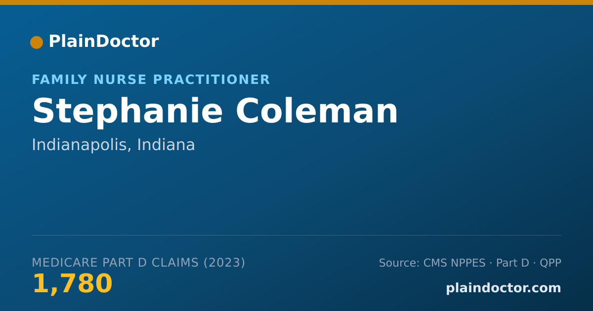 Shareable card for Stephanie Coleman - Family Nurse Practitioner, Indianapolis, IN