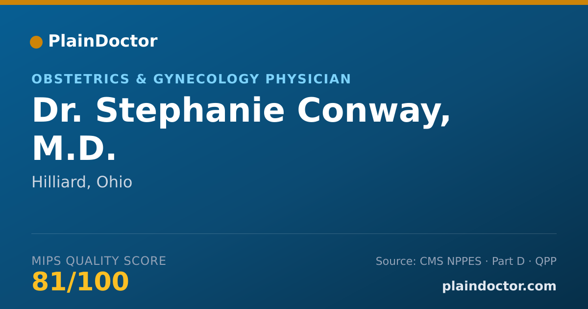 Shareable card for Stephanie Conway, M.D. - Obstetrics & Gynecology Physician, Hilliard, OH