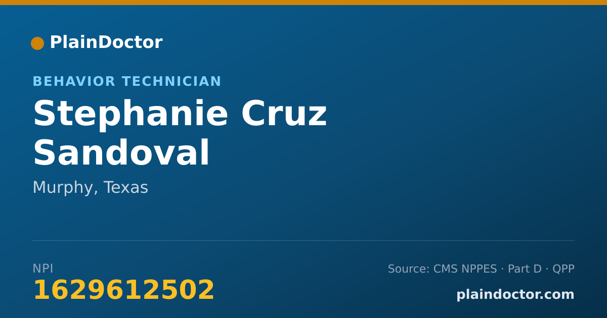 Shareable card for Stephanie Cruz Sandoval - Behavior Technician, Murphy, TX