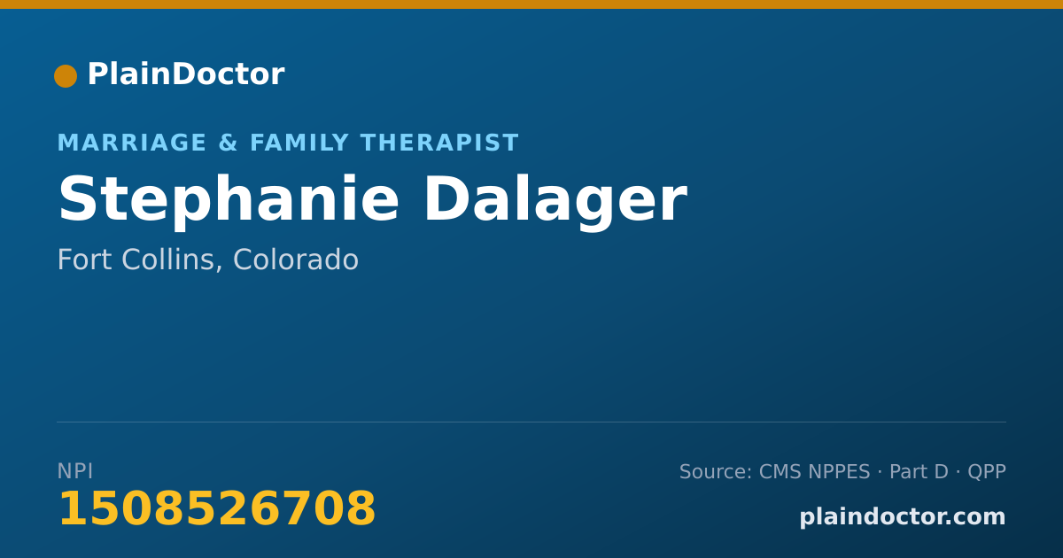 Shareable card for Stephanie Dalager - Marriage & Family Therapist, Fort Collins, CO