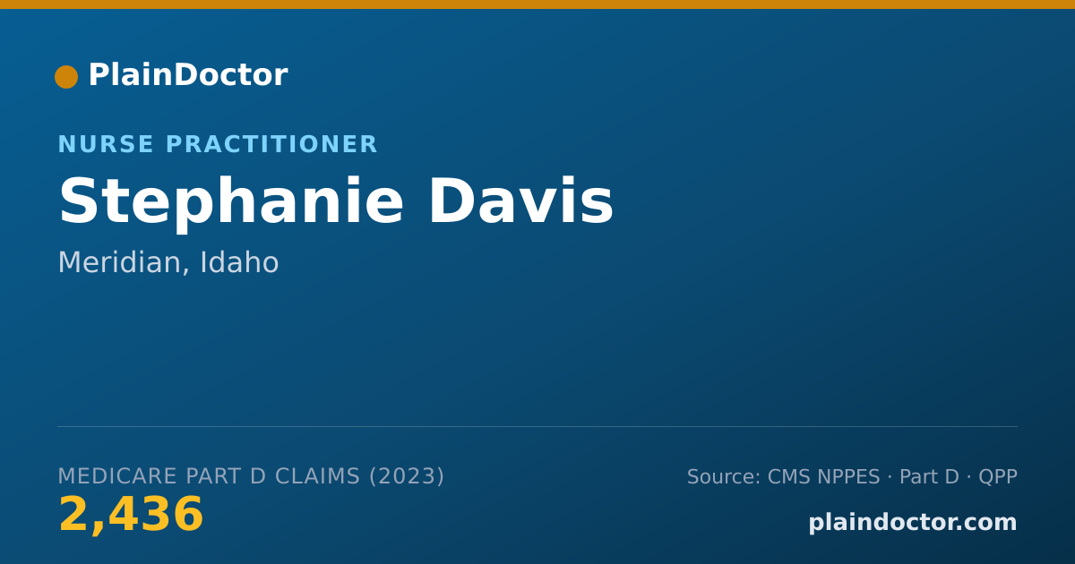 Shareable card for Stephanie Davis - Nurse Practitioner, Meridian, ID