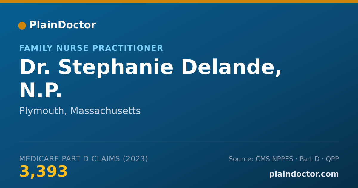 Shareable card for Stephanie Delande, N.P. - Family Nurse Practitioner, Plymouth, MA