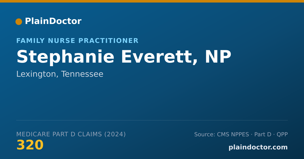 Shareable card for Stephanie Everett, NP - Family Nurse Practitioner, Lexington, TN