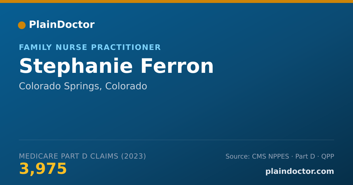 Shareable card for Stephanie Ferron - Family Nurse Practitioner, Colorado Springs, CO
