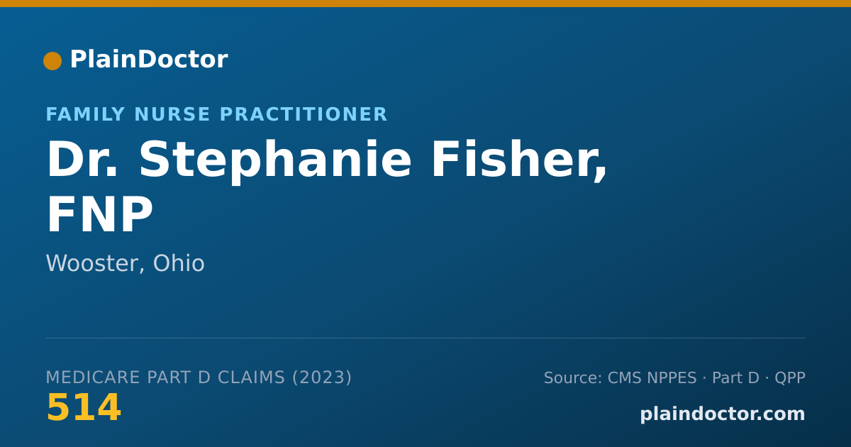 Shareable card for Stephanie Fisher, FNP - Family Nurse Practitioner, Wooster, OH
