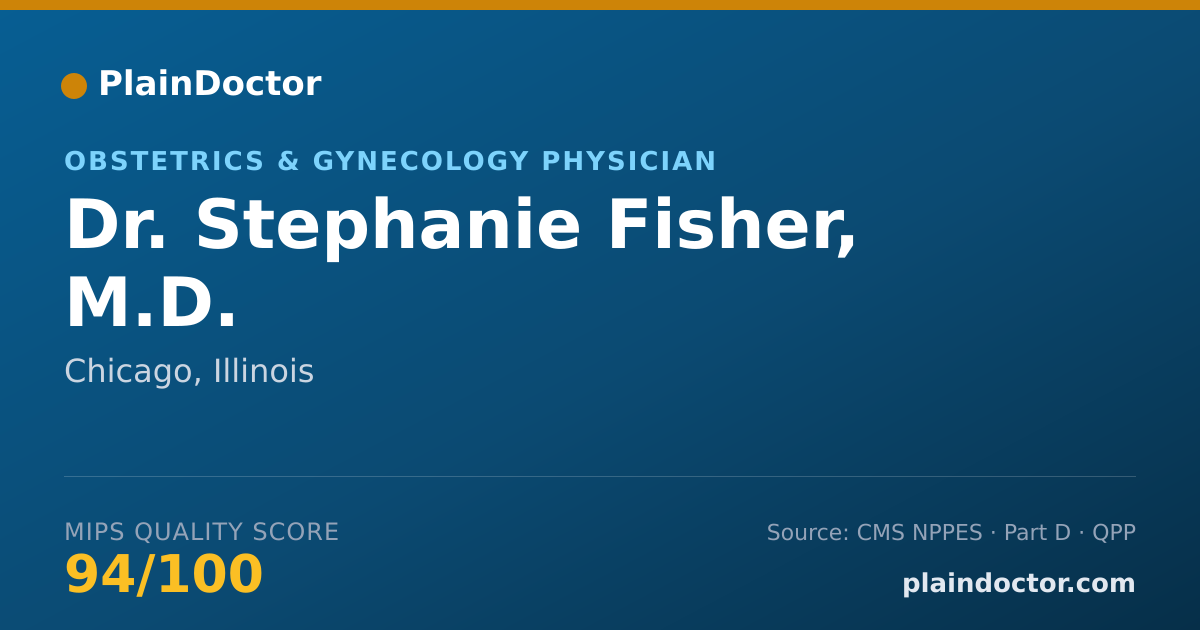 Shareable card for Stephanie Fisher, M.D. - Obstetrics & Gynecology Physician, Chicago, IL