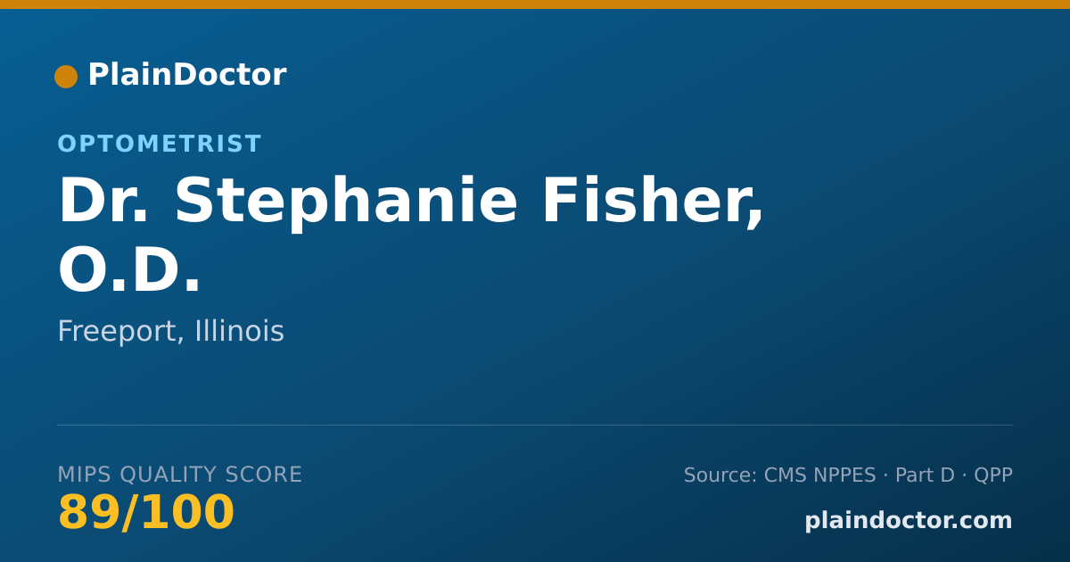Shareable card for Stephanie Fisher, O.D. - Optometrist, Freeport, IL