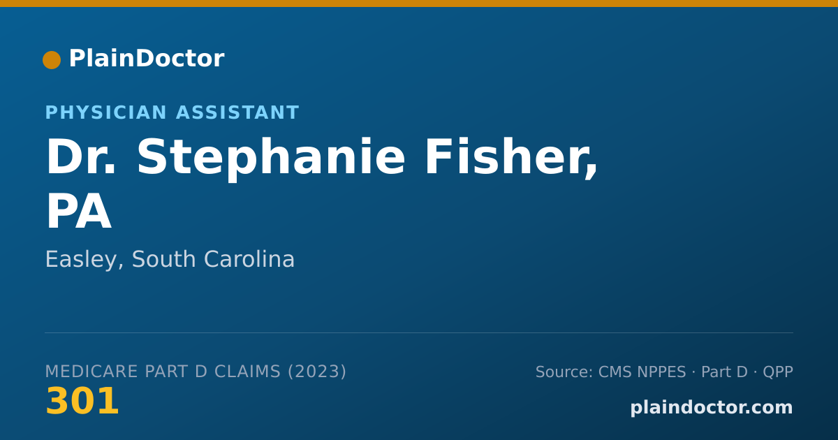 Shareable card for Stephanie Fisher, PA - Physician Assistant, Easley, SC
