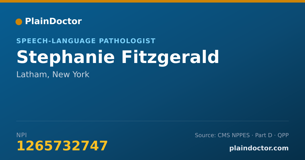 Shareable card for Stephanie Fitzgerald - Speech-Language Pathologist, Latham, NY