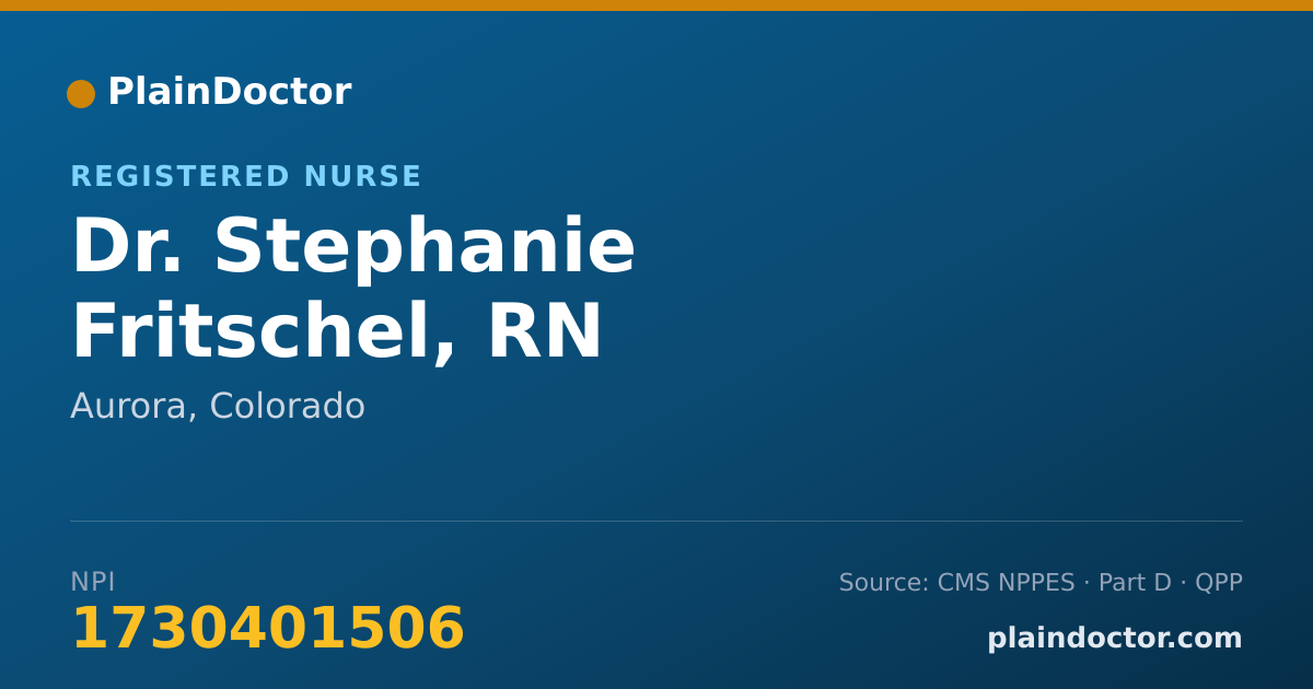 Shareable card for Stephanie Fritschel, RN - Registered Nurse, Aurora, CO