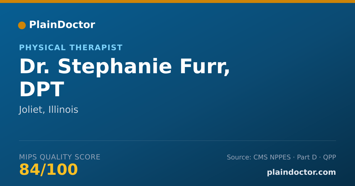 Shareable card for Stephanie Furr, DPT - Physical Therapist, Joliet, IL