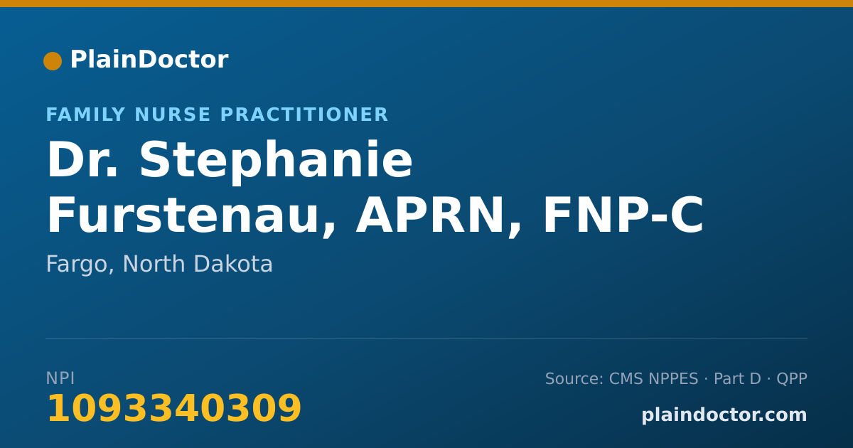 Shareable card for Stephanie Furstenau, APRN, FNP-C - Family Nurse Practitioner, Fargo, ND