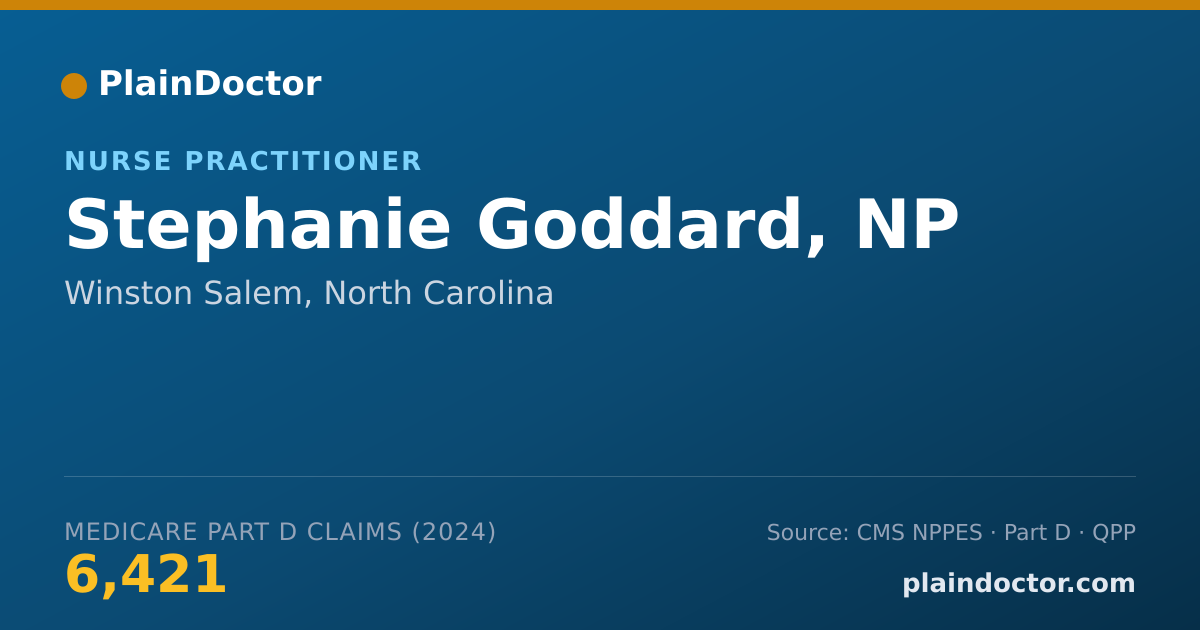Shareable card for Stephanie Goddard, NP - Nurse Practitioner, Winston Salem, NC