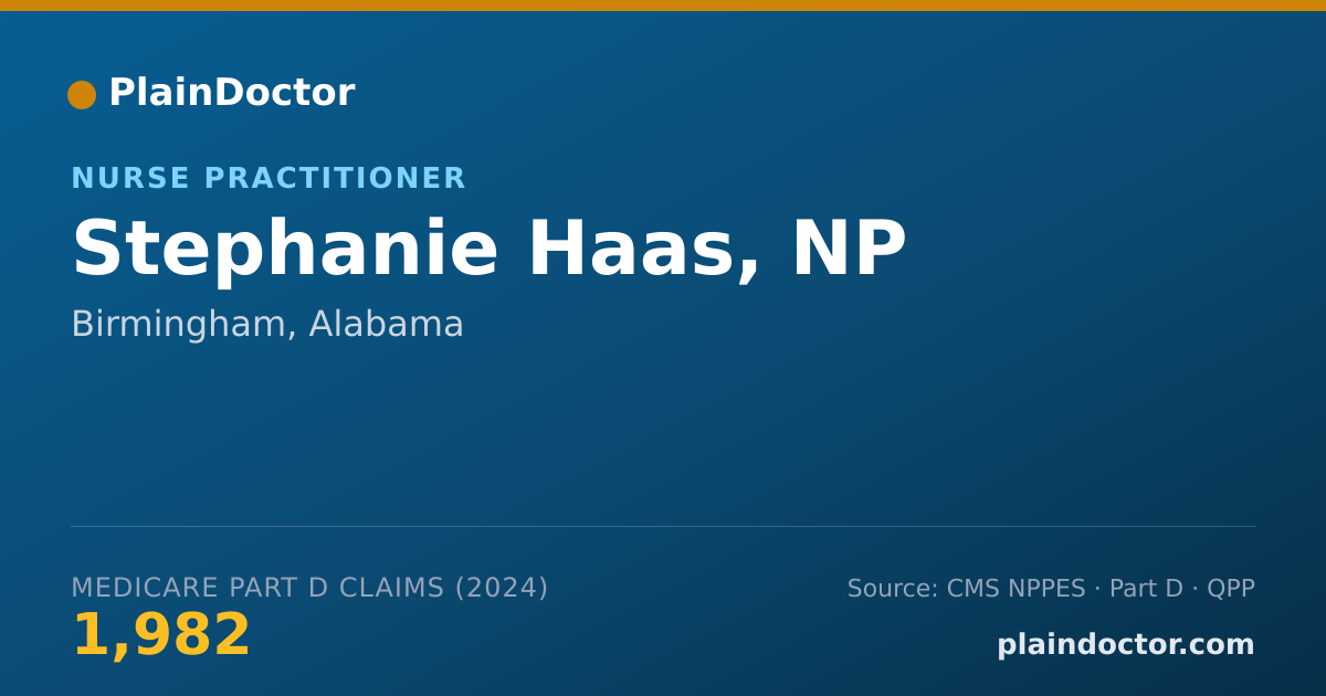 Shareable card for Stephanie Haas, NP - Nurse Practitioner, Birmingham, AL